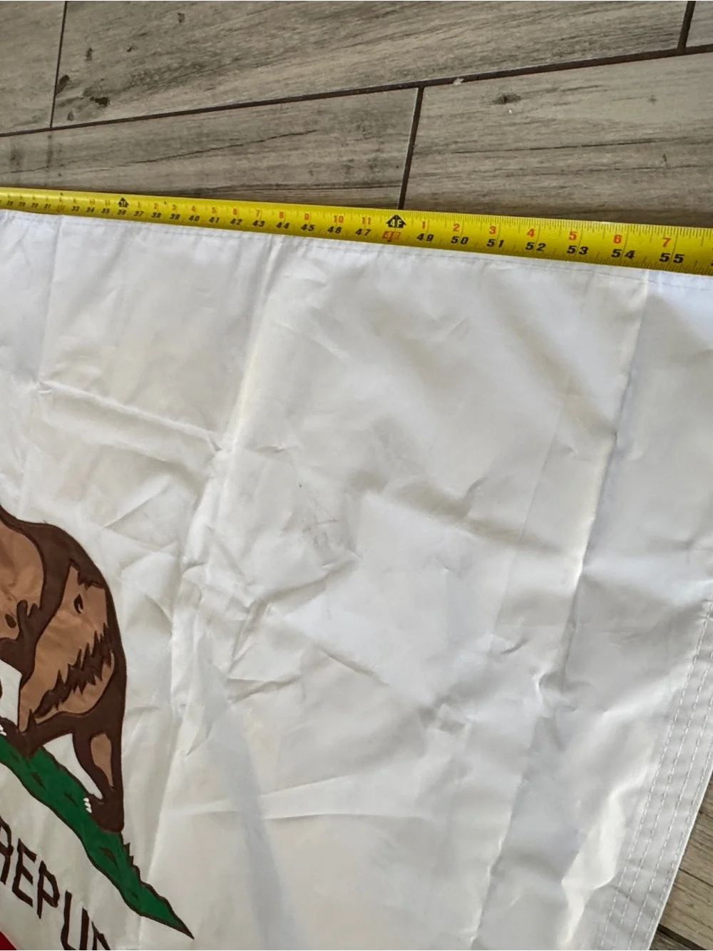 California State Flag - Huge Bear Flag - 36” x 58” White, Red, Brown, Green